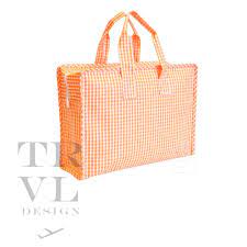 TRVL Market tote-Gingham Orange